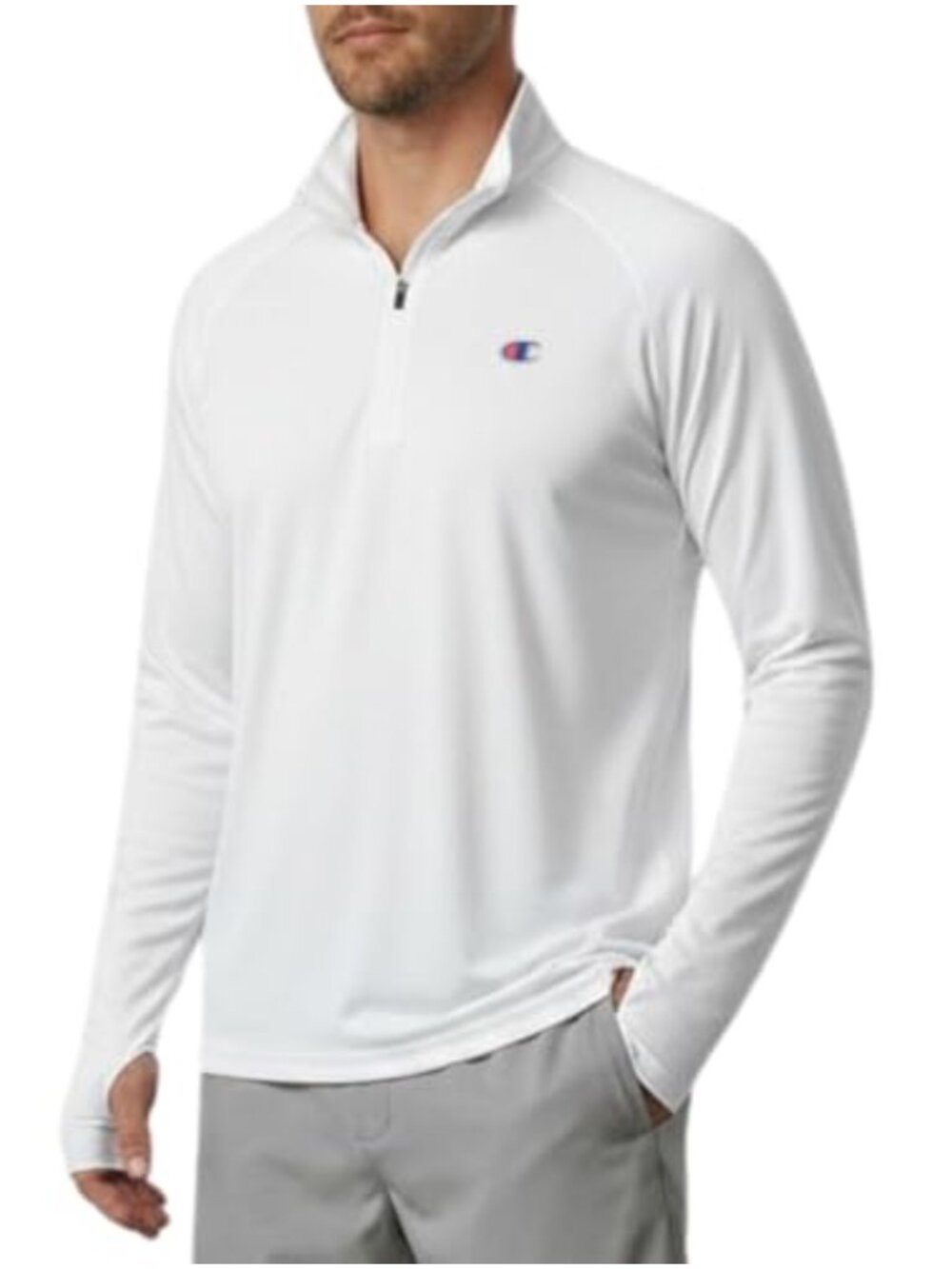 Champion Mens Quarter Zip Pullover UV Protection UPF 50+ Rash Guard